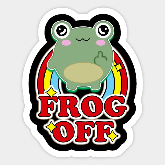 FROG OFF Sticker by dinomikedesign